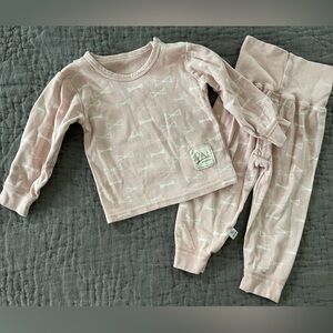 Light Pink Bows Matching Loungewear Sweat Set 80cm Approx 9-12 Month Joggers Top